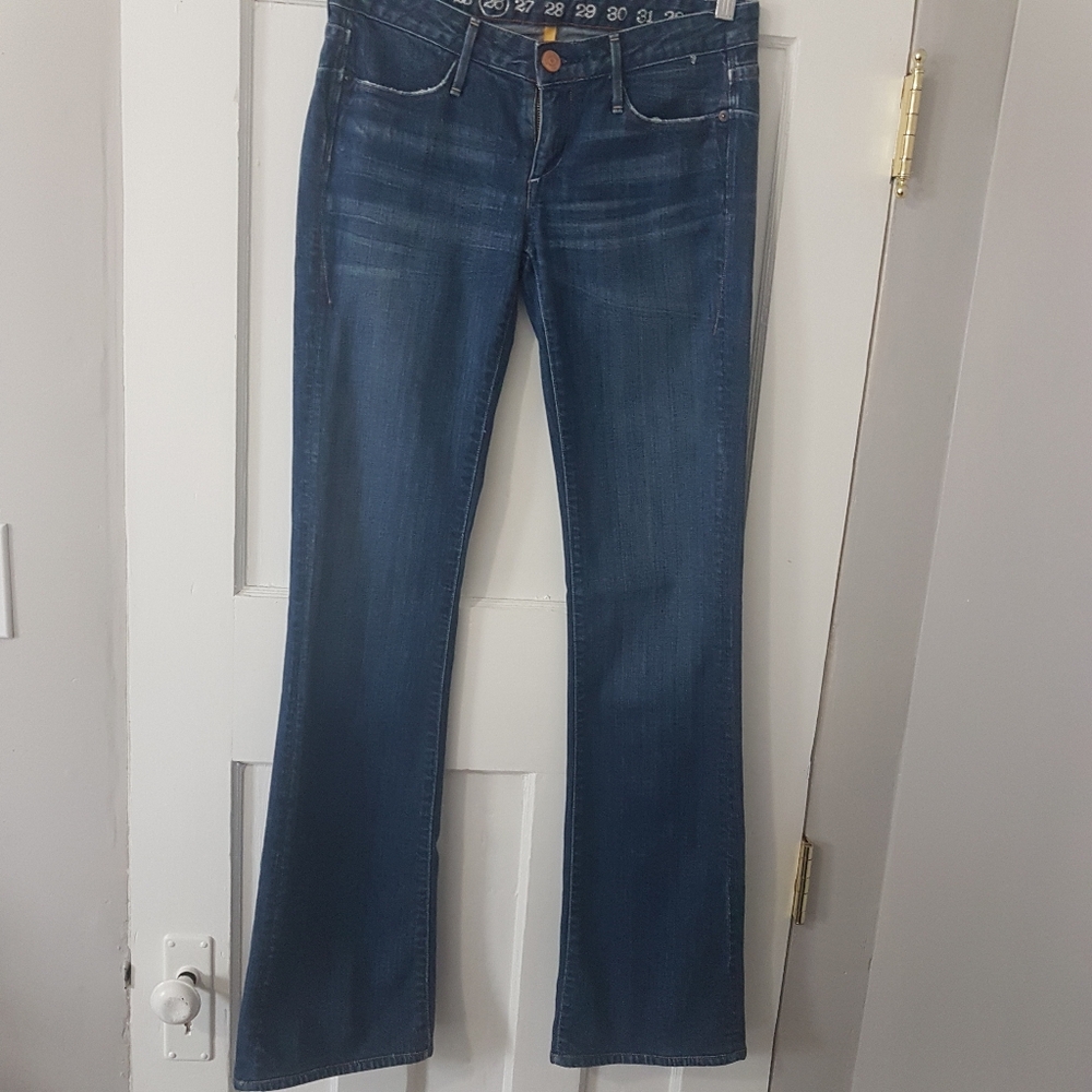 Eernest Sewn Ali 267 Boot Cut Mid Rise Denim Jean Medium Wash Sz 26